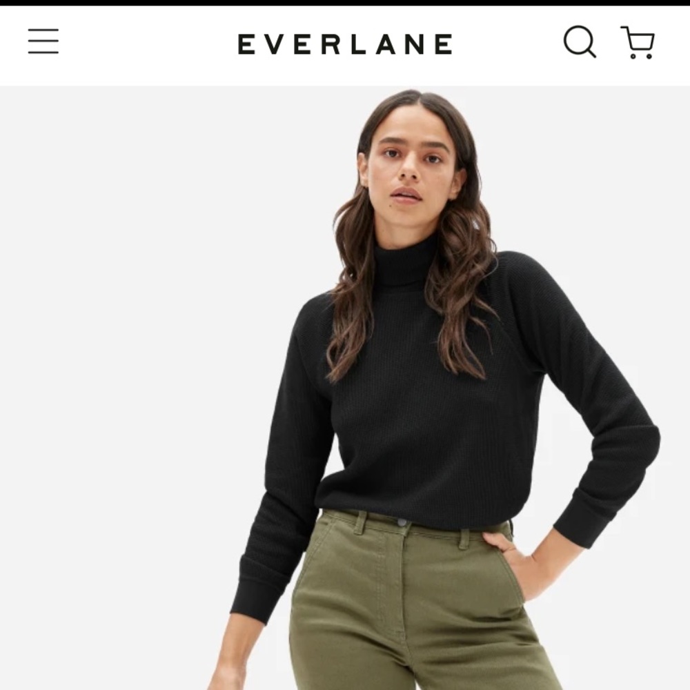 Everlane turtleneck waffle tee